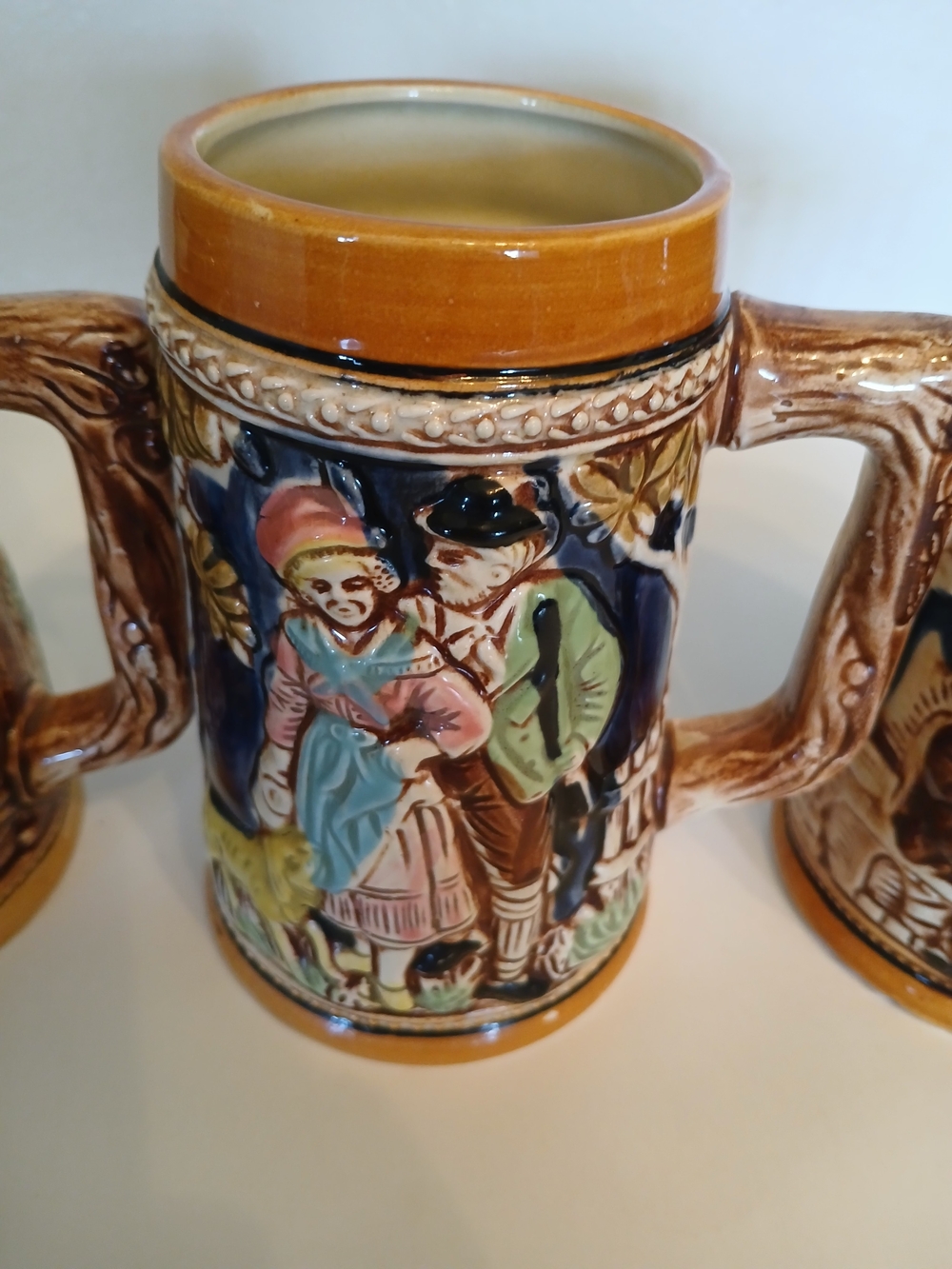 Vintage Set of 3 Ceramic Beer Steins / Mugs – Made in Japan - Picture 4 of 15